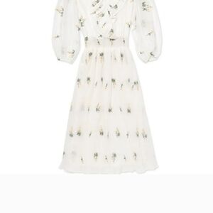 NEW BURU blanche midi dress in white daisy